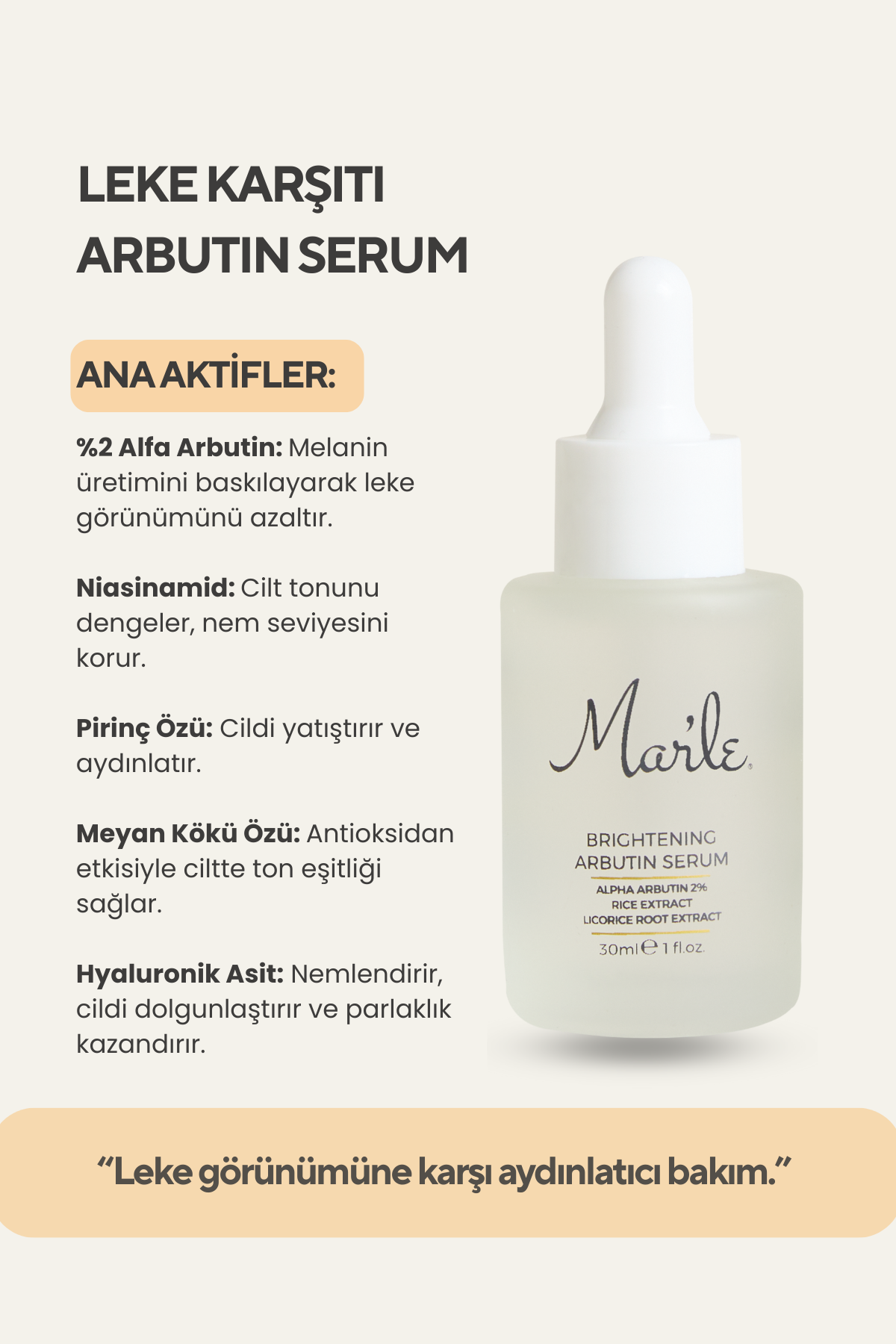 Mar’le Leke Karşıtı Arbutin Serum