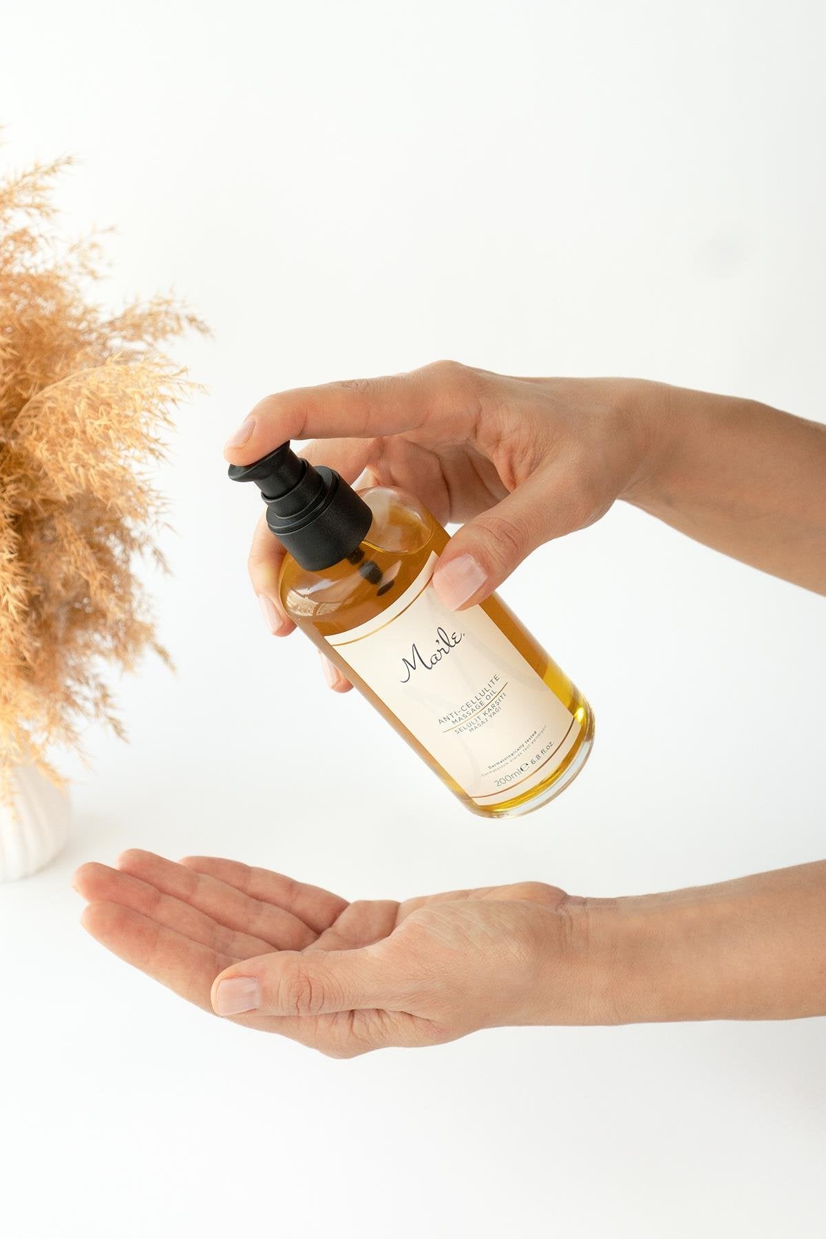 Mar'le Selülit Karşıtı Masaj Yağı 200 ML + Selülit Giderici Ahşap Masaj Aleti 2'li Selülit Bakım Seti